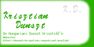 krisztian dunszt business card